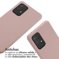 imoshion Coque en silicone avec cordon Samsung Galaxy A52(s) (5G/4G) - Sand Pink