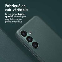 Accezz Étui de télephone portefeuille en cuir 2-en-1 avec MagSafe Samsung Galaxy S23 FE - Cedar Green