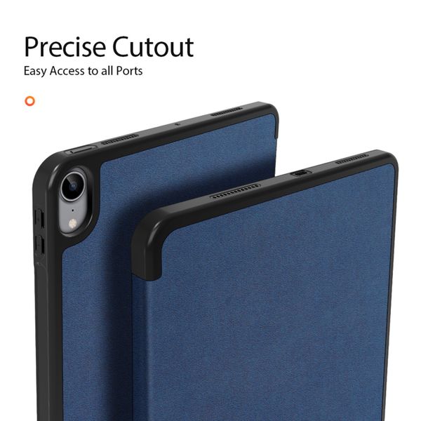 Dux Ducis Coque tablette Domo Apple iPad Air 11 pouces (2026) M4 / (2025) M3 / (2024) M2 / Air 5 (2022) / Air 4 (2020) - Bleu foncé
