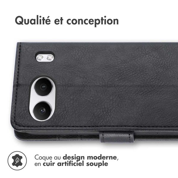 imoshion Étui de télephone portefeuille de luxe OnePlus Nord 4 - Noir