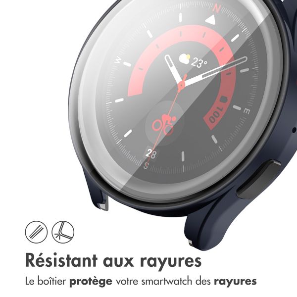 imoshion Coque rigide à couverture complète Samsung Galaxy Watch 5 - 40 mm - Bleu foncé