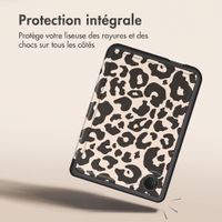 imoshion Étui de liseuse portefeuille design Pliable Kobo Clara Colour / BW - Leopard