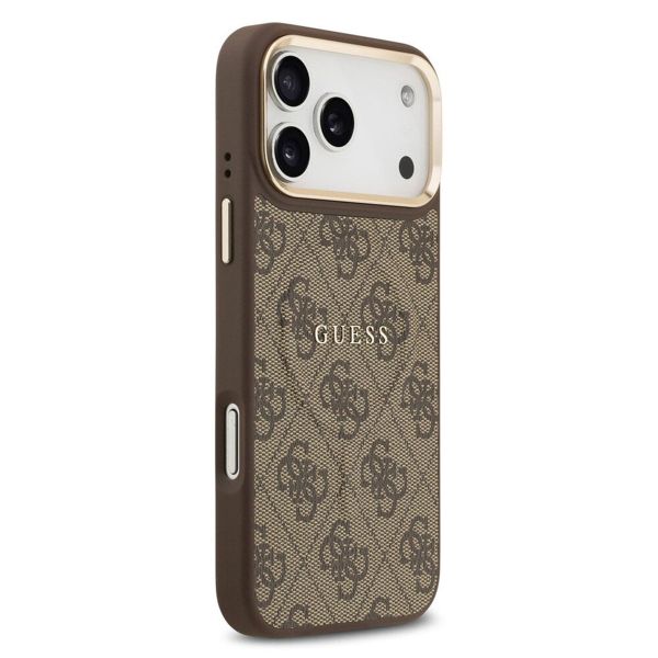 Guess Coque MagSafe Classic avec logo 4G Apple iPhone 17 Pro - Marron
