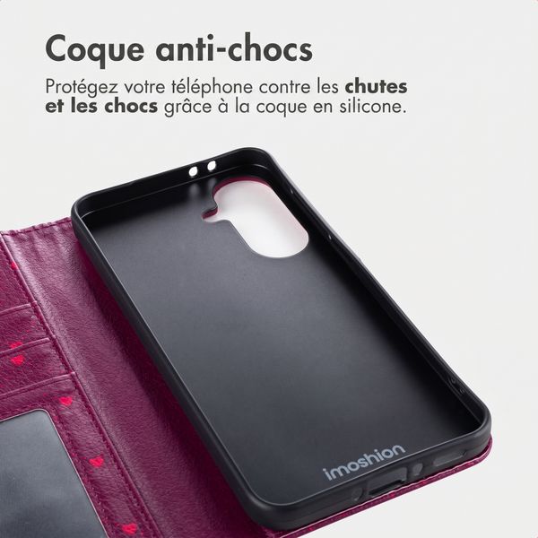 imoshion Étui de télephone portefeuille Design Samsung Galaxy A37 (5G) - Crush Check Coral Dust