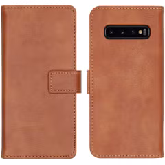 imoshion Étui de télephone portefeuille de luxe Samsung Galaxy S10 - Marron