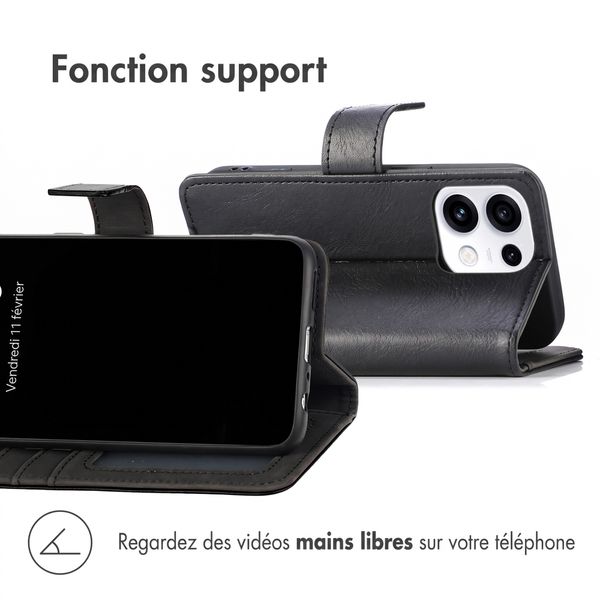 imoshion Étui de télephone portefeuille de luxe Oppo Reno 16 F - Noir