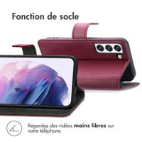 imoshion Étui de télephone portefeuille de luxe Samsung Galaxy S22 - Bordeaux