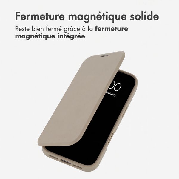 imoshion Bookcase transparente avec MagSafe Apple iPhone 18 Pro Max / 17 Pro Max - Beige