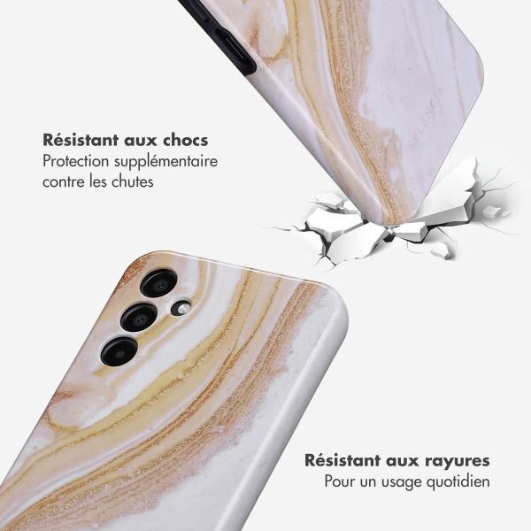 Selencia Coque arrière Vivid Samsung Galaxy A15 (5G/4G) - Chic Marble Gold