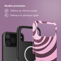 Selencia Coque arrière Vivid avec MagSafe Apple iPhone 18 Pro / 17 Pro - Wavy Swirl Pink Plum