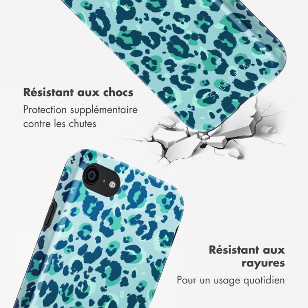 Selencia Coque arrière Vivid Apple iPhone SE (2022 / 2020) / 8 / 7 - Wild Spots Light Blue