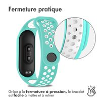 imoshion Bracelet sport silicone Xiaomi Mi Band 3 / 4 - Mint Green & White