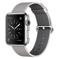 Apple Bracelet en nylon tressé Apple Watch | 38/40/41/42 mm - White Pearl