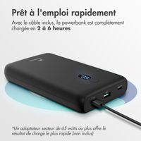imoshion Powerbank 20 000 mAh - Quick Charge et Power Delivery - 100W - Noir