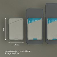 Accezz Porte-cartes en cuir - Compatible avec MagSafe et Qi2 - Light Grey