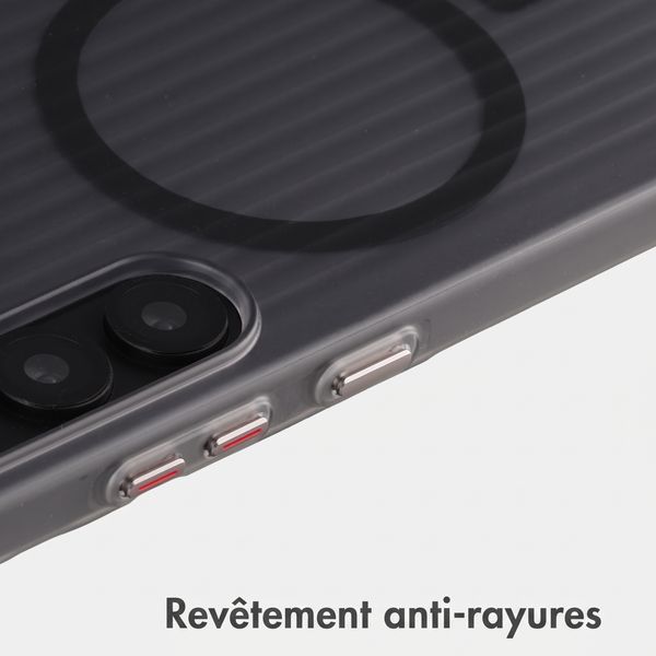 Accezz Coque arrière Lite avec MagSafe | Fluted | Samsung Galaxy S25 - Gris