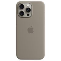 Apple Coque en silicone MagSafe Apple iPhone 15 Pro Max - Clay