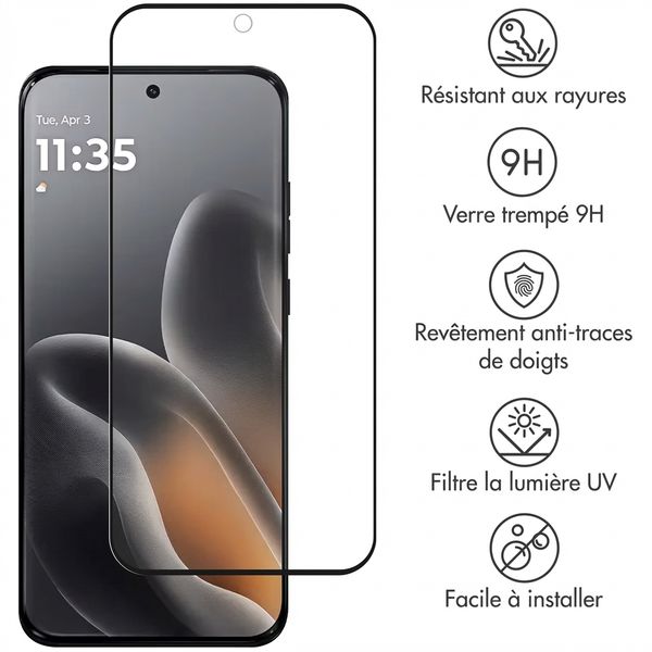 Accezz Protection d'écran en verre trempé Full Cover Motorola Edge 70 Fusion