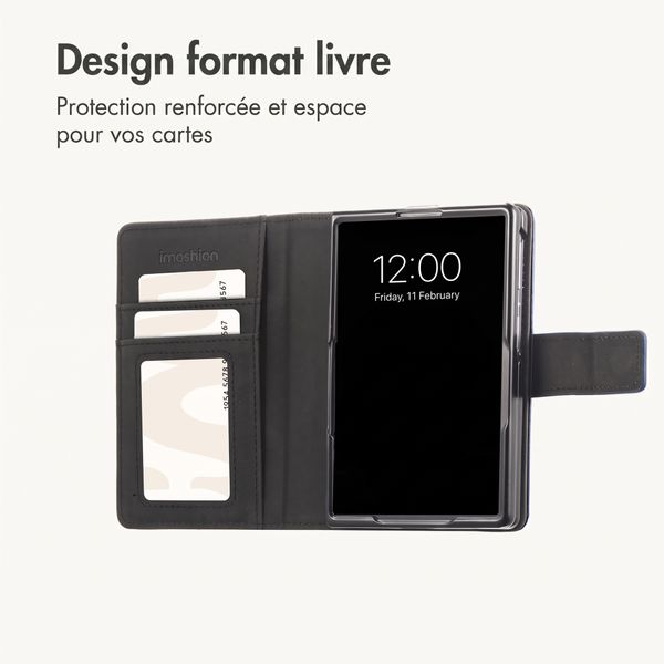 imoshion Étui de télephone portefeuille de luxe Samsung Galaxy Z Fold 8 - Bleu foncé