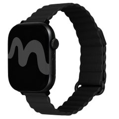 imoshion Bracelet magnétique en cuir synthétique Apple Watch | 44/45/46/49 mm - Noir