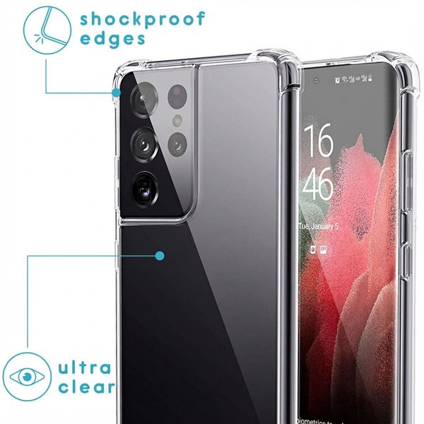 imoshion Coque arrière transparente avec cordon Samsung Galaxy S21 Ultra - Rose Doré