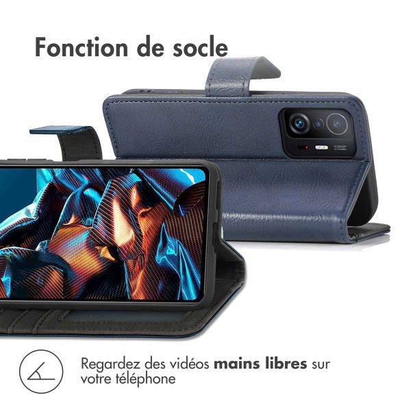 imoshion Étui de télephone portefeuille de luxe Xiaomi Poco X5 Pro 5G - Bleu foncé
