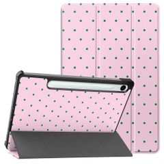 imoshion Coque tablette Design Trifold Samsung Galaxy Tab S9 11.0 pouces / S10 Lite / S10 FE / S9 FE 10.9 pouces - Happy Dots