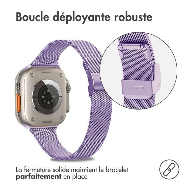 imoshion Bracelet pliant Milanese Apple Watch | 44/45/46/49 mm - Violet