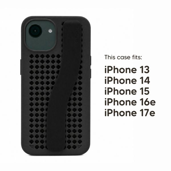Callbuddy Coque avec strap Apple iPhone 17e / 16e / 15 / 14 / 13 - Epic Black