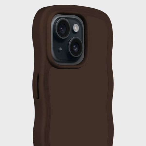 Holdit Coque Wavy Apple iPhone 17e / 16e / 15 / 14 / 13 - Chocolate