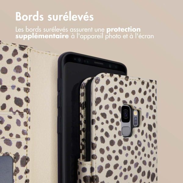 imoshion Étui de télephone portefeuille Design Samsung Galaxy S9 - Black And White Dots