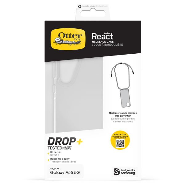 OtterBox Coque arrière React Necklace Samsung Galaxy A55 - Transparent