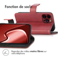 imoshion Étui de télephone portefeuille de luxe Apple iPhone 15 Pro - Rouge