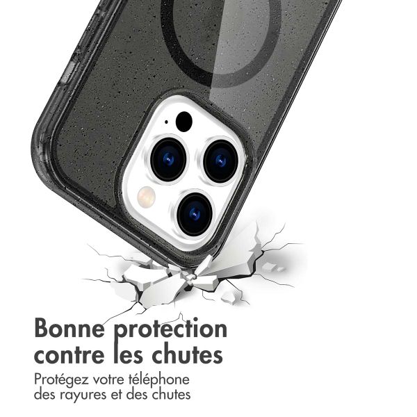 imoshion Coque Pailletée avec MagSafe Apple iPhone 13 Pro - Glitter Noir