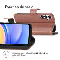 imoshion Étui de télephone portefeuille de luxe Samsung Galaxy A15 (5G/4G) - Marron