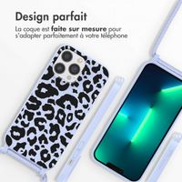 imoshion Coque design en silicone avec cordon Apple iPhone 13 Pro - Animal Lila