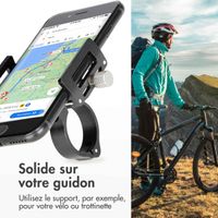 imoshion Mini support de téléphone en aluminium pour vélo - Léger - Universel - Noir