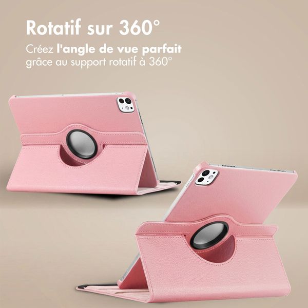 imoshion Coque tablette rotatif à 360° Apple iPad Air 11 pouces (2026) M4 / (2025) M3 / (2024) M2 / Air 5 (2022) / Air 4 (2020) / Pro 11 (2018/2020) - Rose
