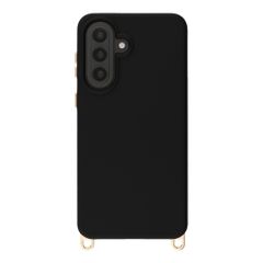Selencia Coque arrière Rivièra avec MagSafe avec crochets amovibles Samsung Galaxy A57 (5G) - Velvet Black