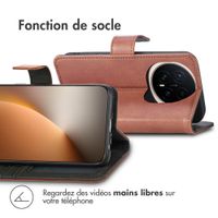 imoshion Étui de télephone portefeuille de luxe Honor Magic8 Pro - Marron
