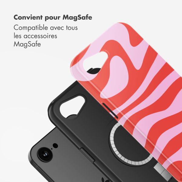 Selencia Coque arrière Vivid avec MagSafe Apple iPhone 17e / 16e - Dream Swirl Pink