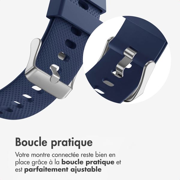 imoshion Bracelet en silicone flexible Samsung Galaxy Watch 8 (40/44mm) / Classic (46mm) - Bleu foncé