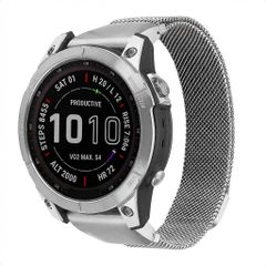 imoshion Bracelet QuickFit® Milanais  - Connexion Garmin 22 mm - Taille L/XL - Argent