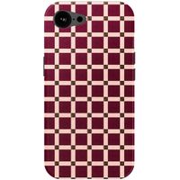 Selencia Coque arrière Vivid avec MagSafe Apple iPhone 17e / 16e - Check This Burgundy