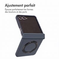 Accezz Color Backcover avec MagSafe et support à anneau Samsung Galaxy Z Flip 8 - Bleu foncé
