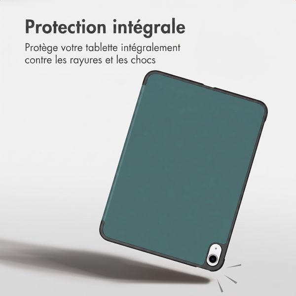 imoshion Coque tablette Trifold Apple iPad Air 11 pouces (2026) M4 / (2025) M3 / (2024) M2 / Air 5 (2022) / Air 4 (2020) - Vert foncé