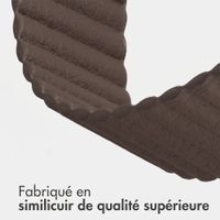 imoshion Bracelet magnétique en cuir synthétique Apple Watch | 38/40/41/42 mm - Marron foncé