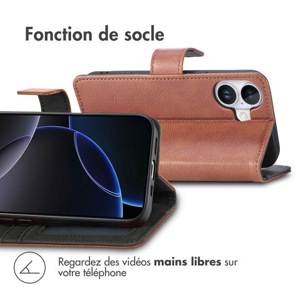 imoshion Étui de télephone portefeuille de luxe Apple iPhone 17 - Marron