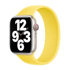 Apple Bracelet Boucle unique en Silicone Apple Watch | 38/40/41/42 mm - Taille 2 - Canary Yellow