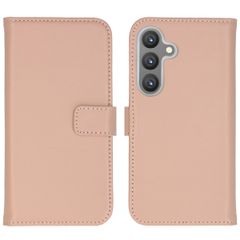 Selencia Étui portefeuille en cuir véritable Samsung Galaxy S24 - Dusty Pink